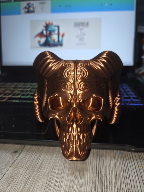 Obscura Bronzen Gehoornde Schedel